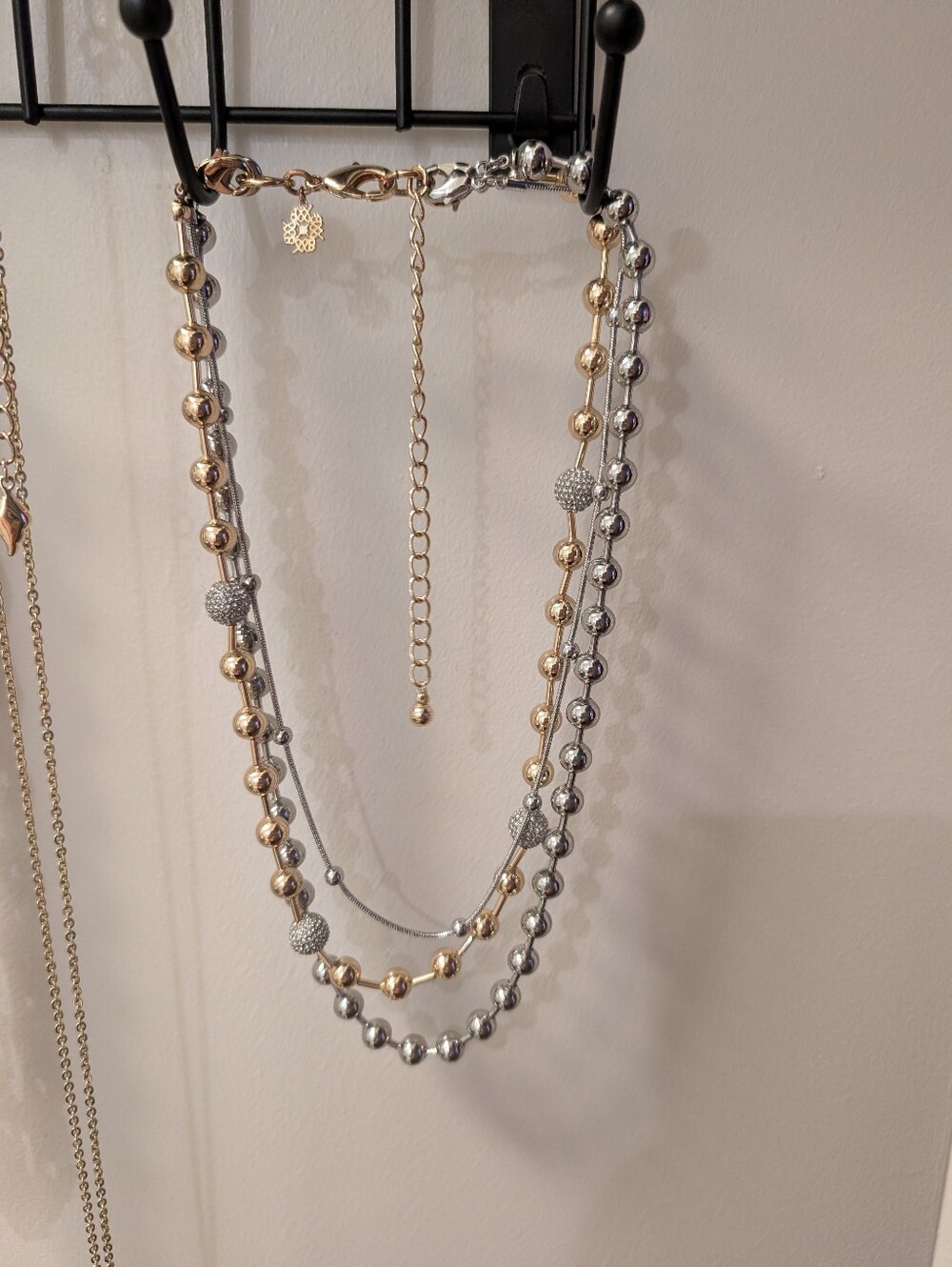 Two-Tone Gold & Silver 3 In 1 Necklace - White House Black Market